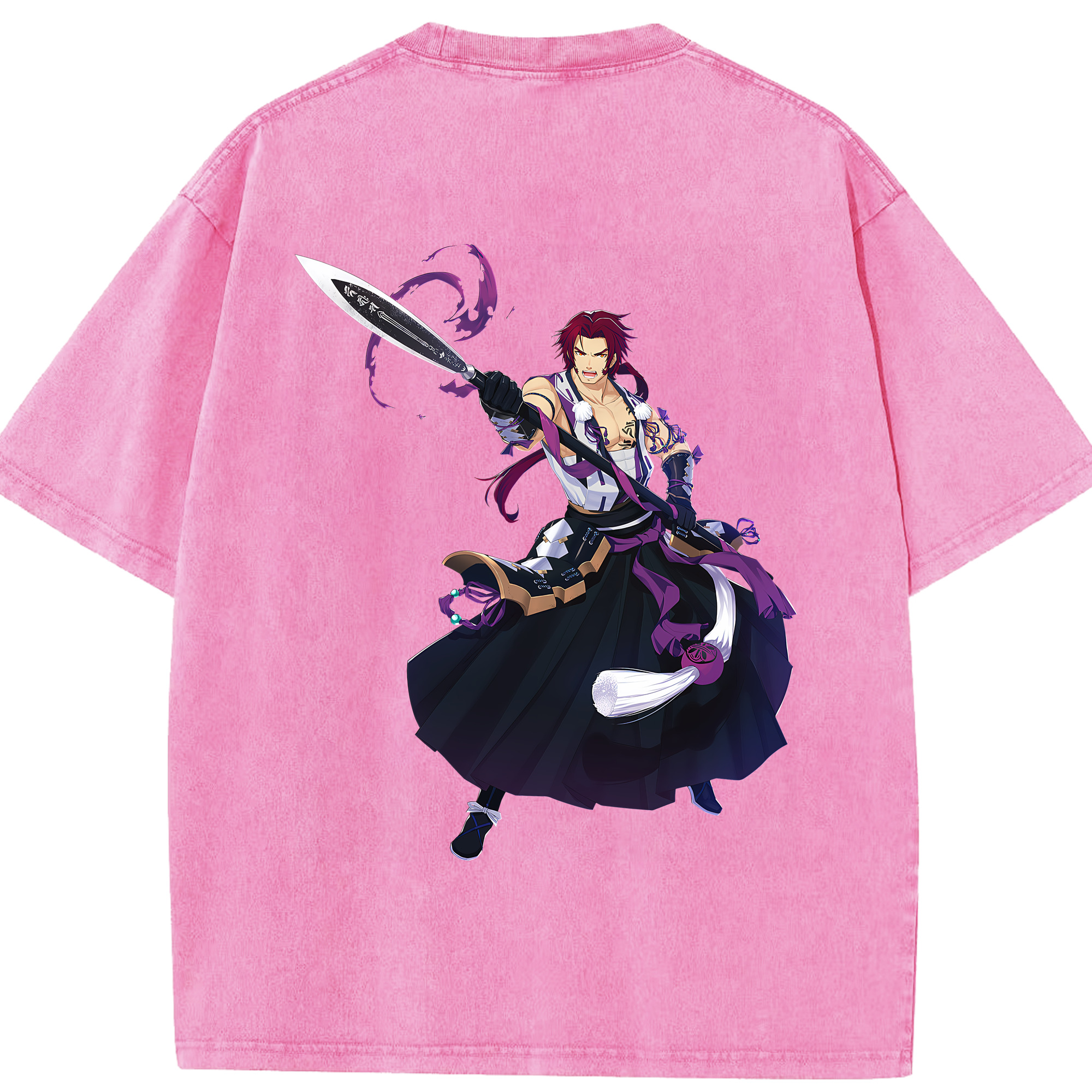 （画像用） 刀剣乱舞 Touken Ranbu 綿100% ヴィンテージ風 半袖Tシャツ（背面プリント）
